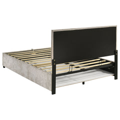 Reeves Beige Upholstered Queen Lift-top Storage Platform Bed - Ornate Home