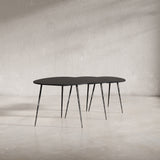 Reeves Black Nesting Table (Set of 3) - Ornate Home