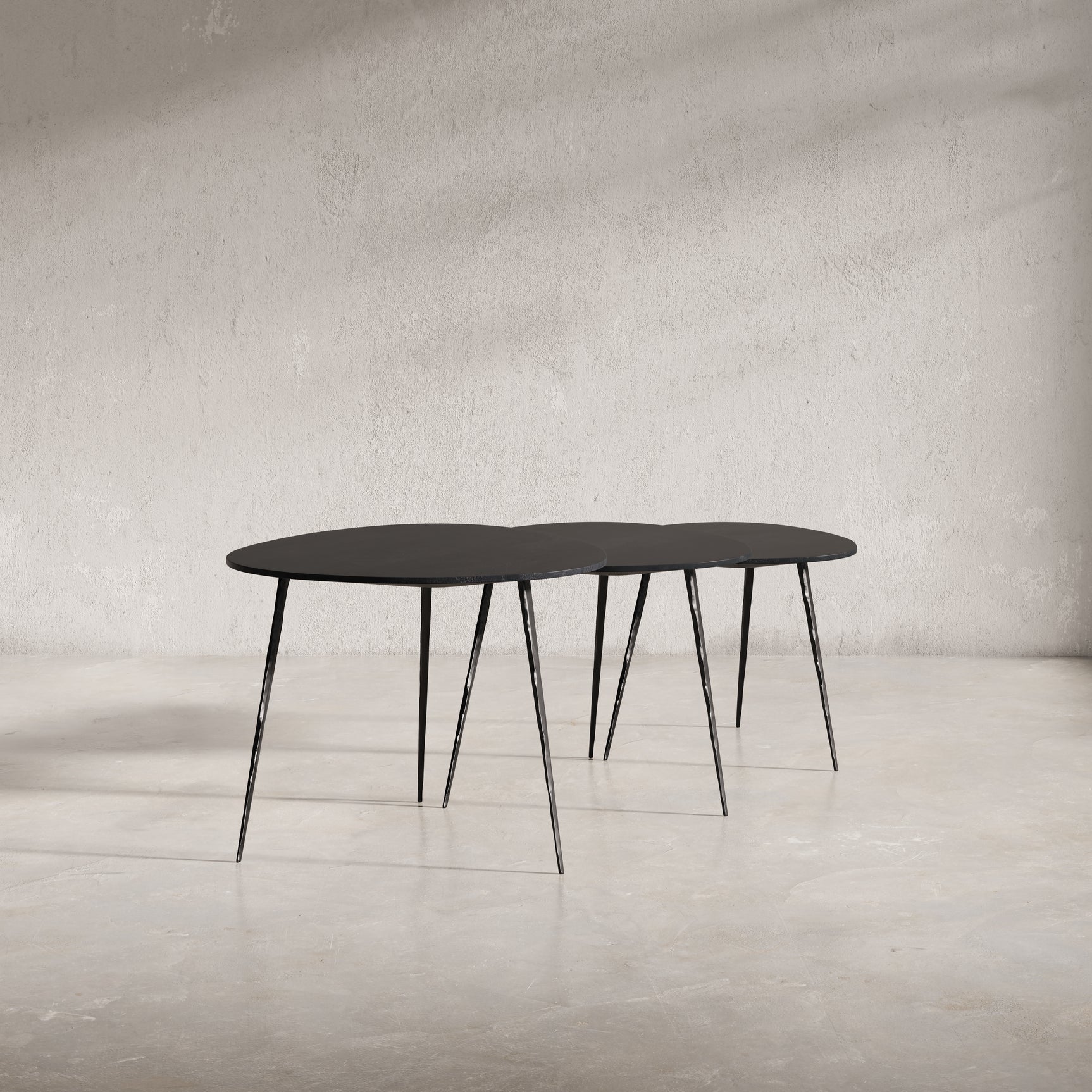 Reeves Black Nesting Table (Set of 3) - Ornate Home