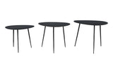Reeves Black Nesting Table (Set of 3) - Ornate Home