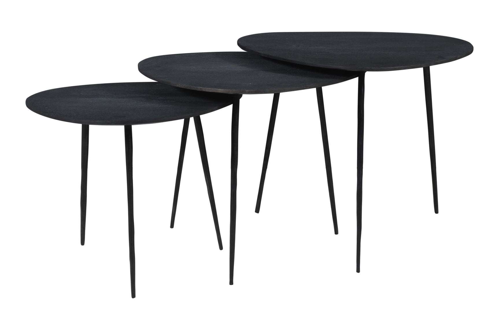 Reeves Black Nesting Table (Set of 3) - Ornate Home