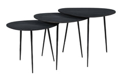 Reeves Black Nesting Table (Set of 3) - Ornate Home