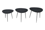 Reeves Black Nesting Table (Set of 3) - Ornate Home