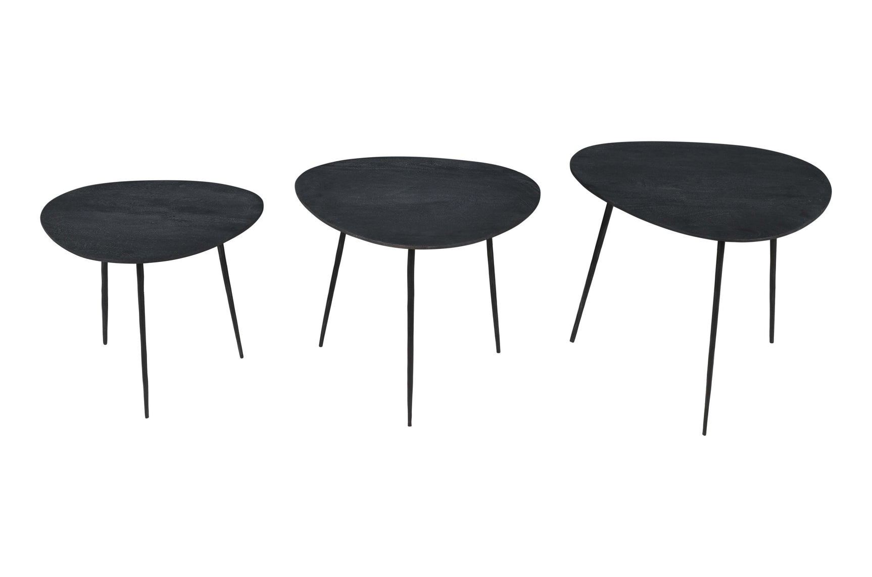 Reeves Black Nesting Table (Set of 3) - Ornate Home
