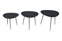 Reeves Black Nesting Table (Set of 3) - Ornate Home