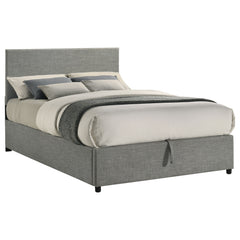 Reeves Grey Upholstered Full Lift-top Storage Platform Bed - Ornate Home