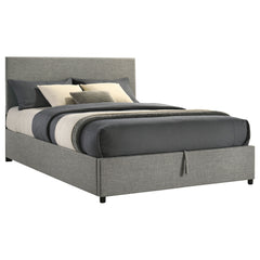 Reeves Grey Upholstered Queen Lift-top Storage Platform Bed - Ornate Home