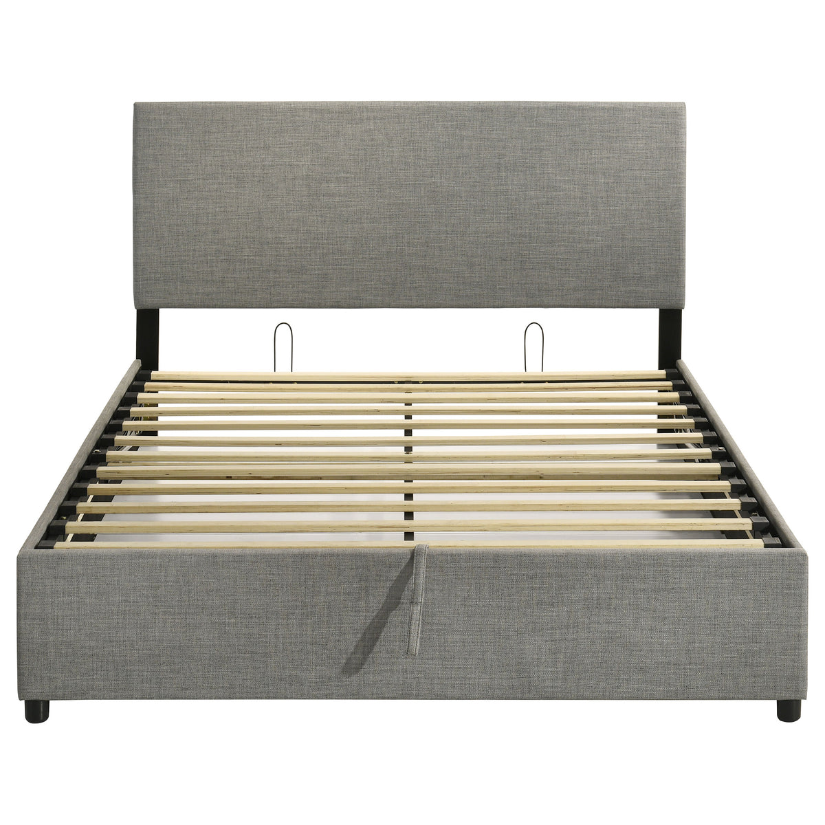 Reeves Grey Upholstered Queen Lift-top Storage Platform Bed - Ornate Home