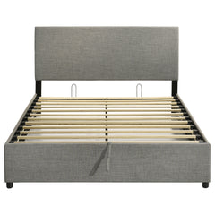 Reeves Grey Upholstered Queen Lift-top Storage Platform Bed - Ornate Home