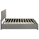 Reeves Grey Upholstered Queen Lift-top Storage Platform Bed - Ornate Home