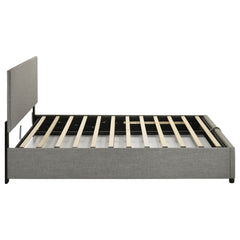 Reeves Grey Upholstered Queen Lift-top Storage Platform Bed - Ornate Home
