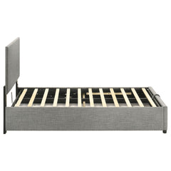Reeves Grey Upholstered Twin Lift-top Storage Platform Bed - Ornate Home