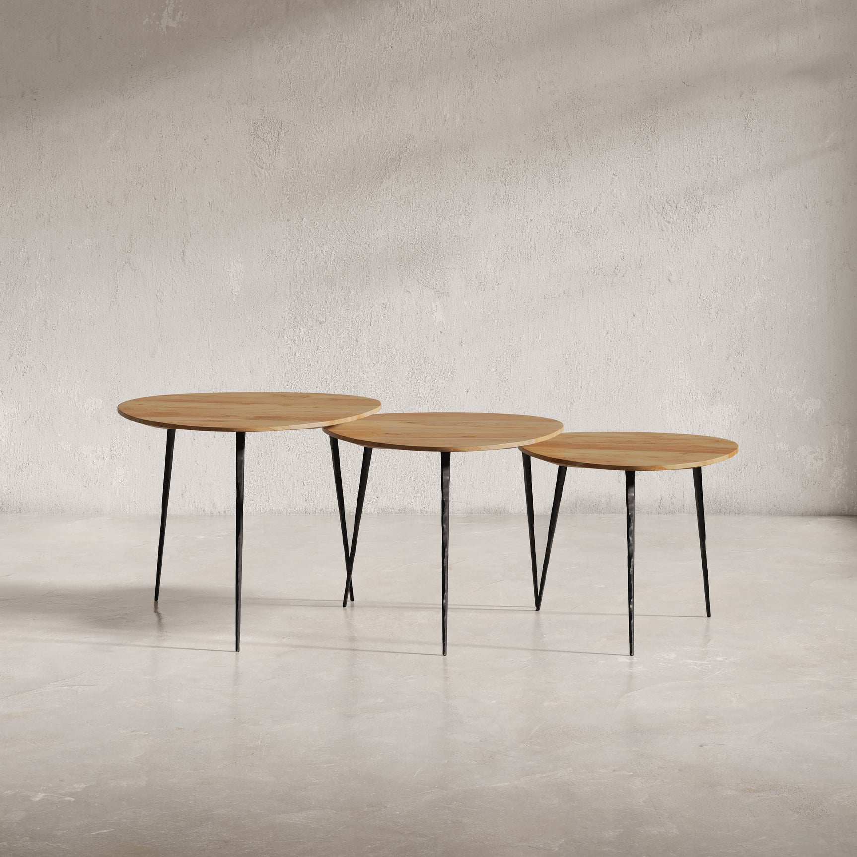 Reeves Natural Nesting Table (Set of 3) - Ornate Home