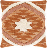 Reeves Orange Diamond Textured Throw Pillow - Ornate Home