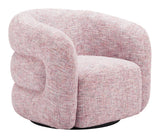 Refine Pink Tweed Swivel Chair - Ornate Home