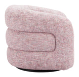 Refine Pink Tweed Swivel Chair - Ornate Home