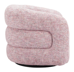 Refine Pink Tweed Swivel Chair - Ornate Home