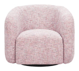 Refine Pink Tweed Swivel Chair - Ornate Home