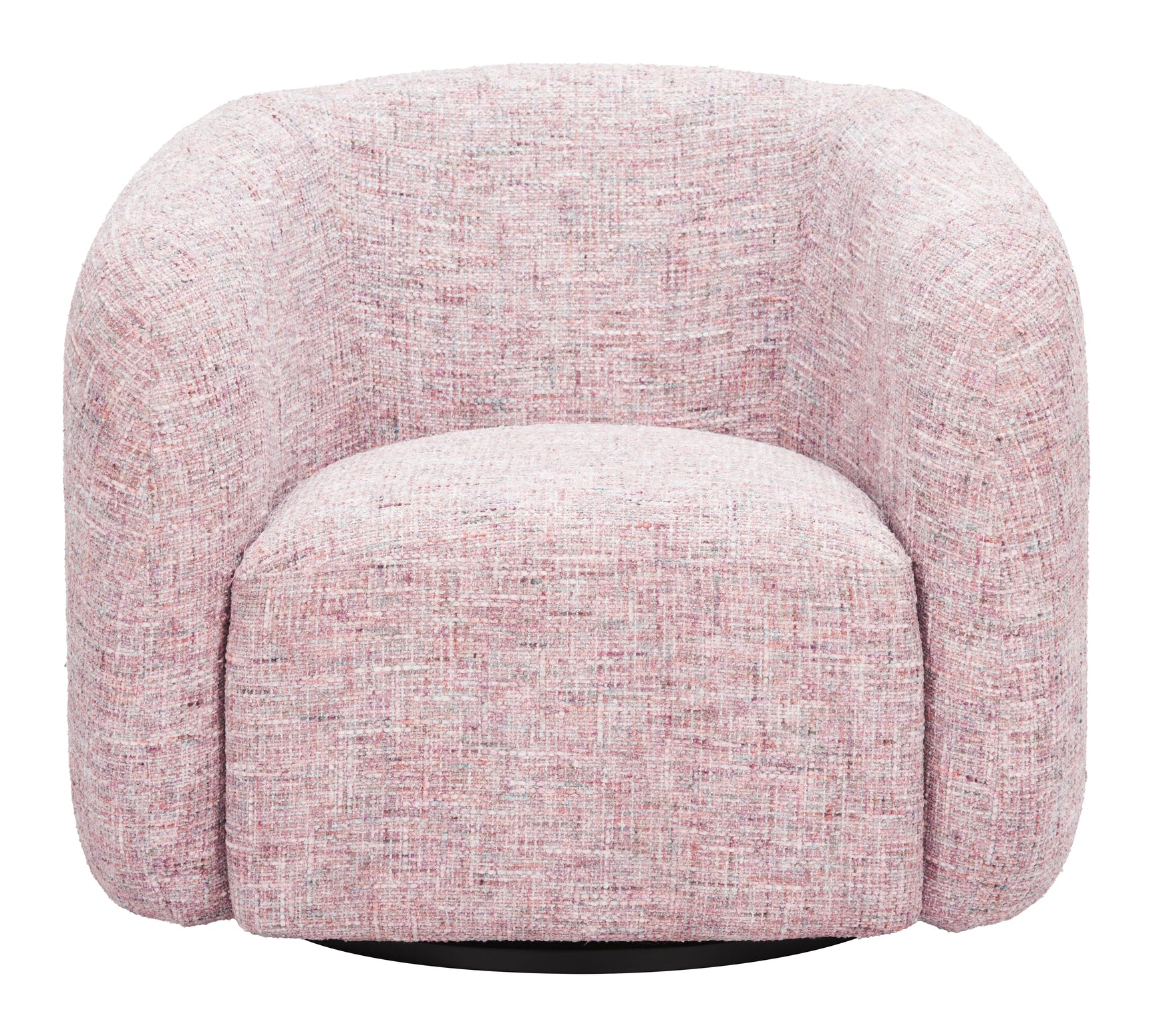 Refine Pink Tweed Swivel Chair - Ornate Home