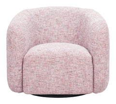 Refine Pink Tweed Swivel Chair - Ornate Home