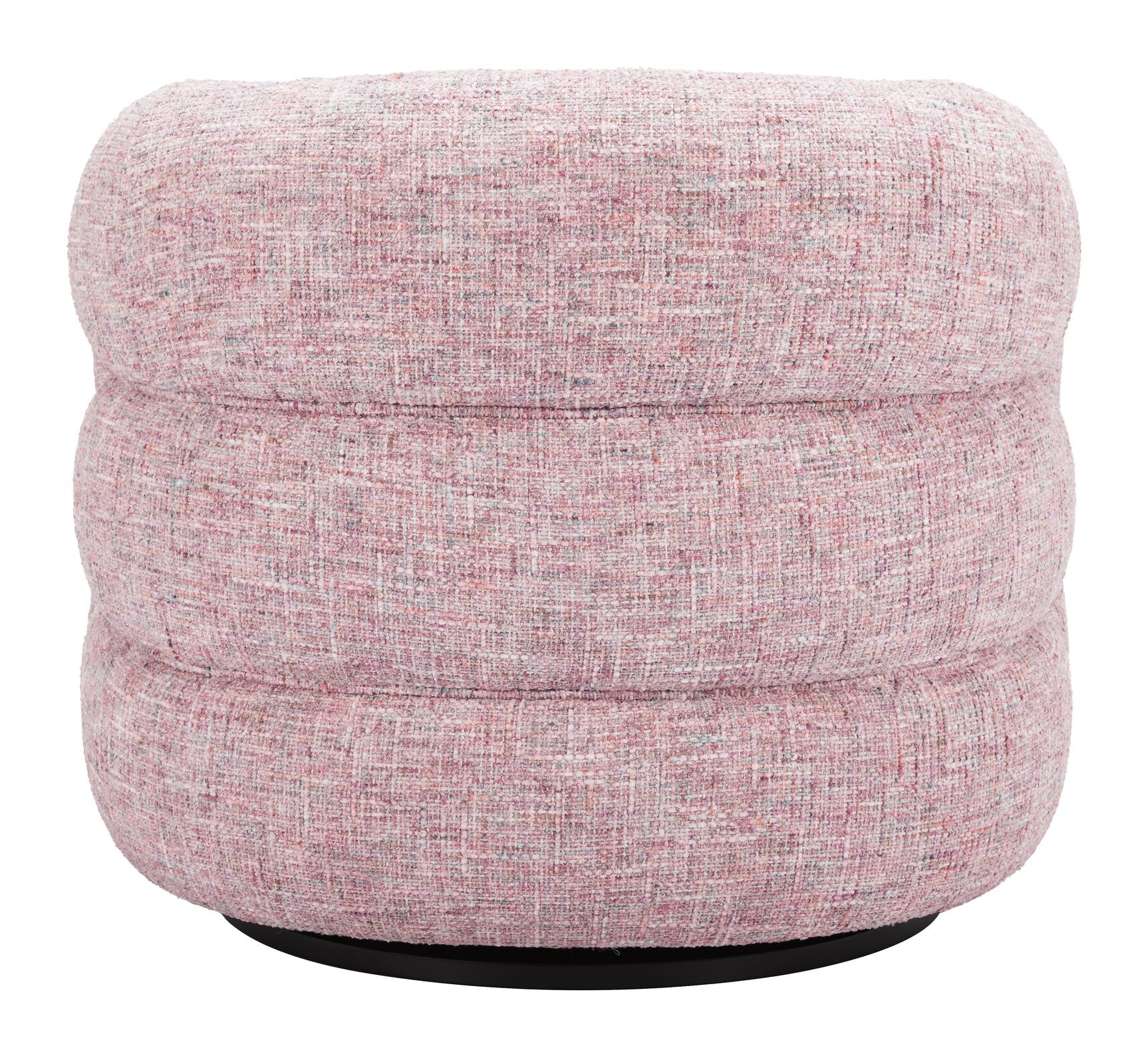 Refine Pink Tweed Swivel Chair - Ornate Home