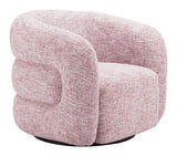 Refine Pink Tweed Swivel Chair - Ornate Home