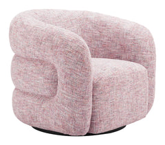 Refine Pink Tweed Swivel Chair - Ornate Home
