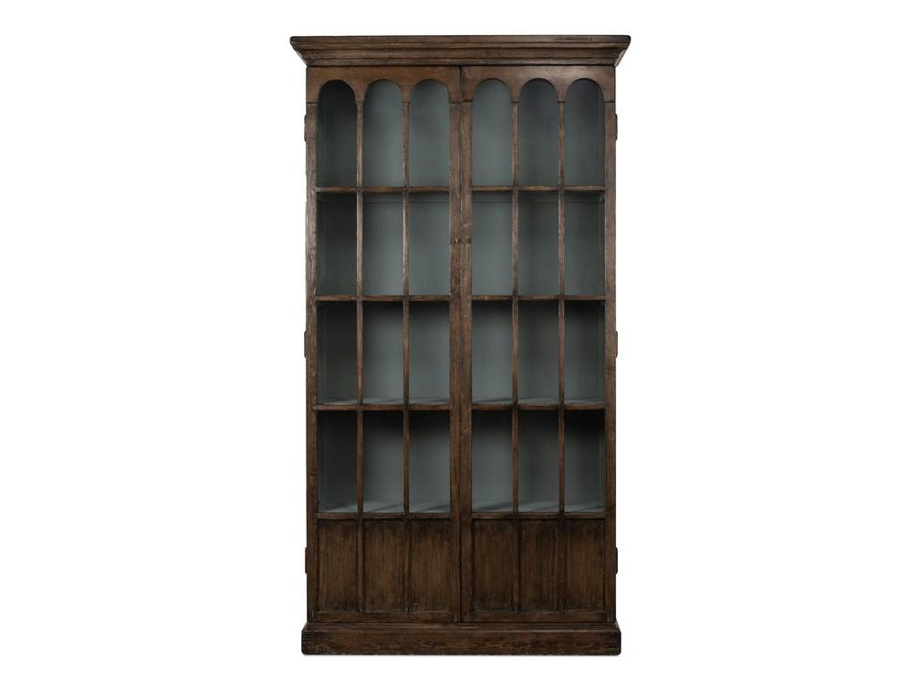 Refined Arches Brown Tall Bookcase - Ornate Home
