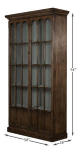 Refined Arches Brown Tall Bookcase - Ornate Home