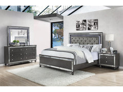 Refino 4-Piece Gray Panel Bedroom Set - Ornate Home