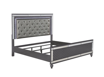 Refino 5-Piece Gray Panel Bedroom Set - Ornate Home
