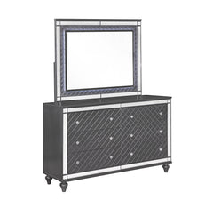 Refino 5-Piece Gray Panel Bedroom Set - Ornate Home