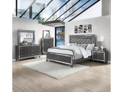 Refino 5-Piece Gray Panel Bedroom Set - Ornate Home