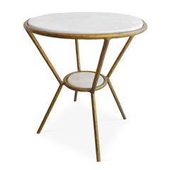 Refuge White Round Side Table - Ornate Home