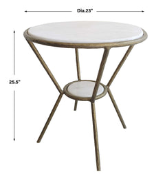 Refuge White Round Side Table - Ornate Home