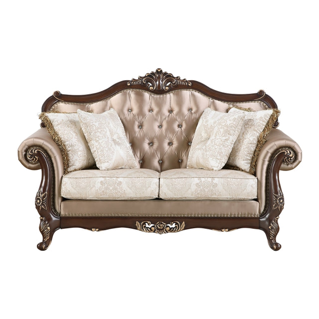 Regal White Loveseat