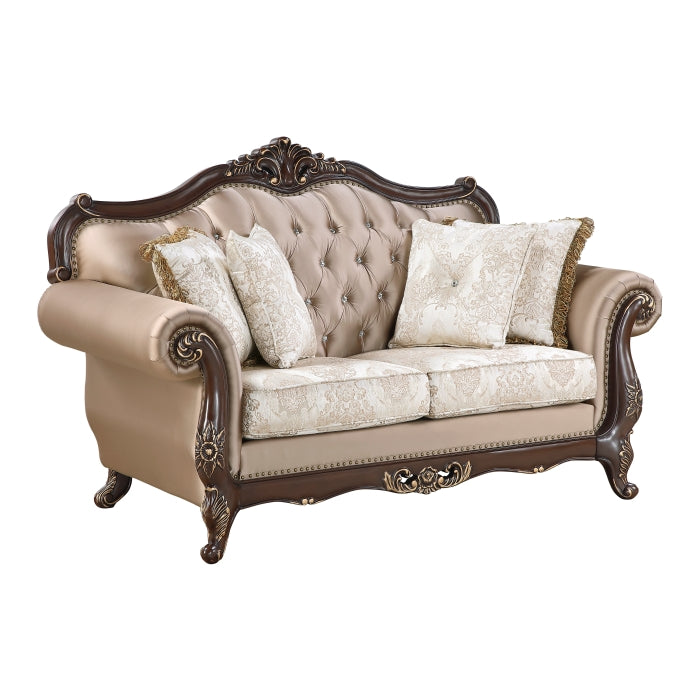 Regal White Loveseat