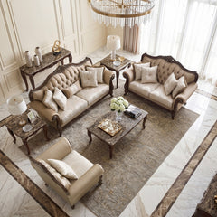Regal White Loveseat - Ornate Home