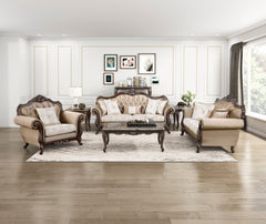 Regal White Loveseat - Ornate Home