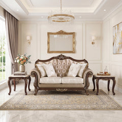 Regal White Loveseat - Ornate Home