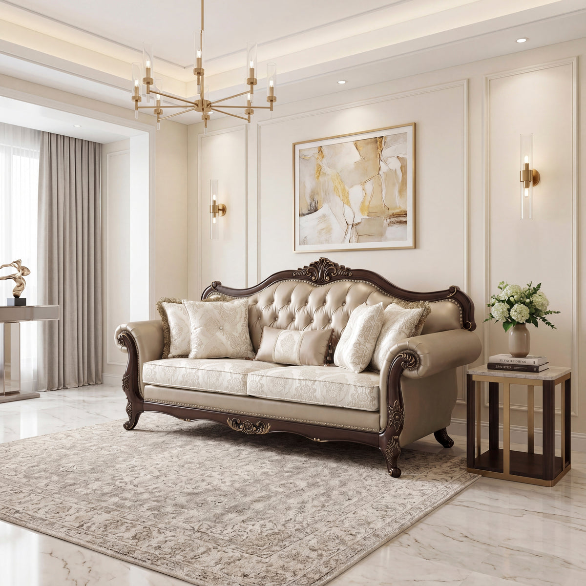 Regal White Sofa - Ornate Home
