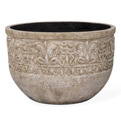 Regalia Brown Indoor-Outdoor Stone Planter - Ornate Home