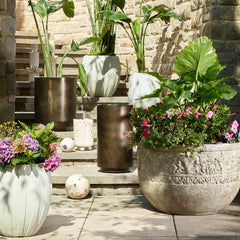 Regalia Brown Indoor-Outdoor Stone Planter - Ornate Home