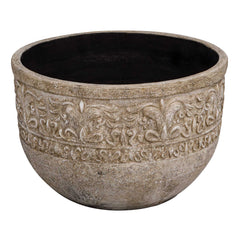 Regalia Brown Indoor-Outdoor Stone Planter - Ornate Home