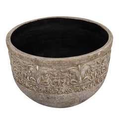 Regalia Brown Indoor-Outdoor Stone Planter - Ornate Home