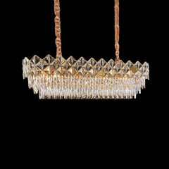 Regalia Gold 16-Light Rectangular Crystal Chandelier - Ornate Home