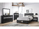 Regata Black Storage Platform Bedroom Set - Ornate Home