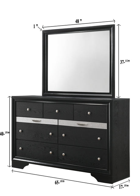Regata Black Storage Platform Bedroom Set - Ornate Home