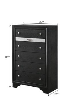 Regata Black Storage Platform Bedroom Set - Ornate Home