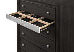 Regata Black Storage Platform Bedroom Set - Ornate Home